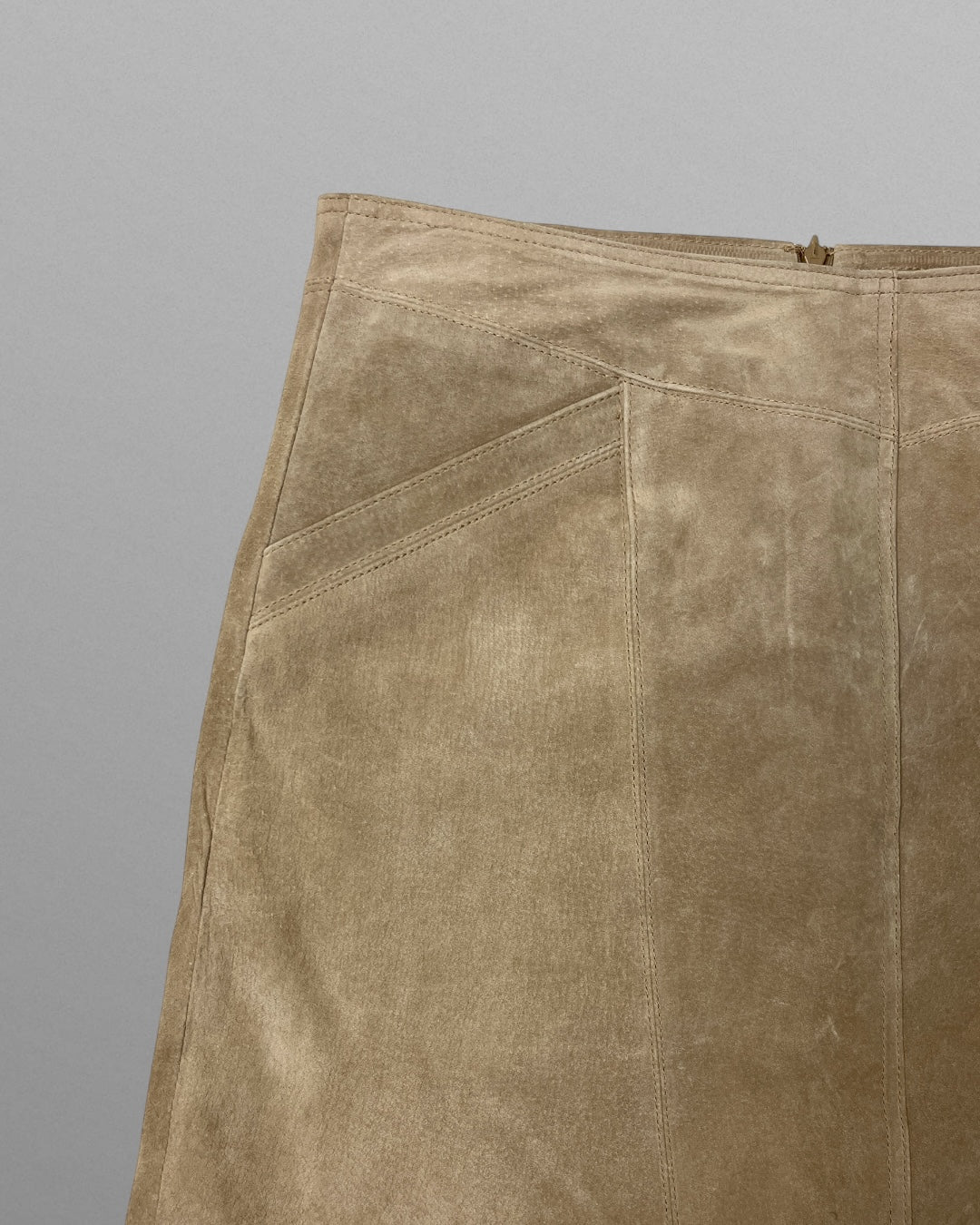Beige mockakjol