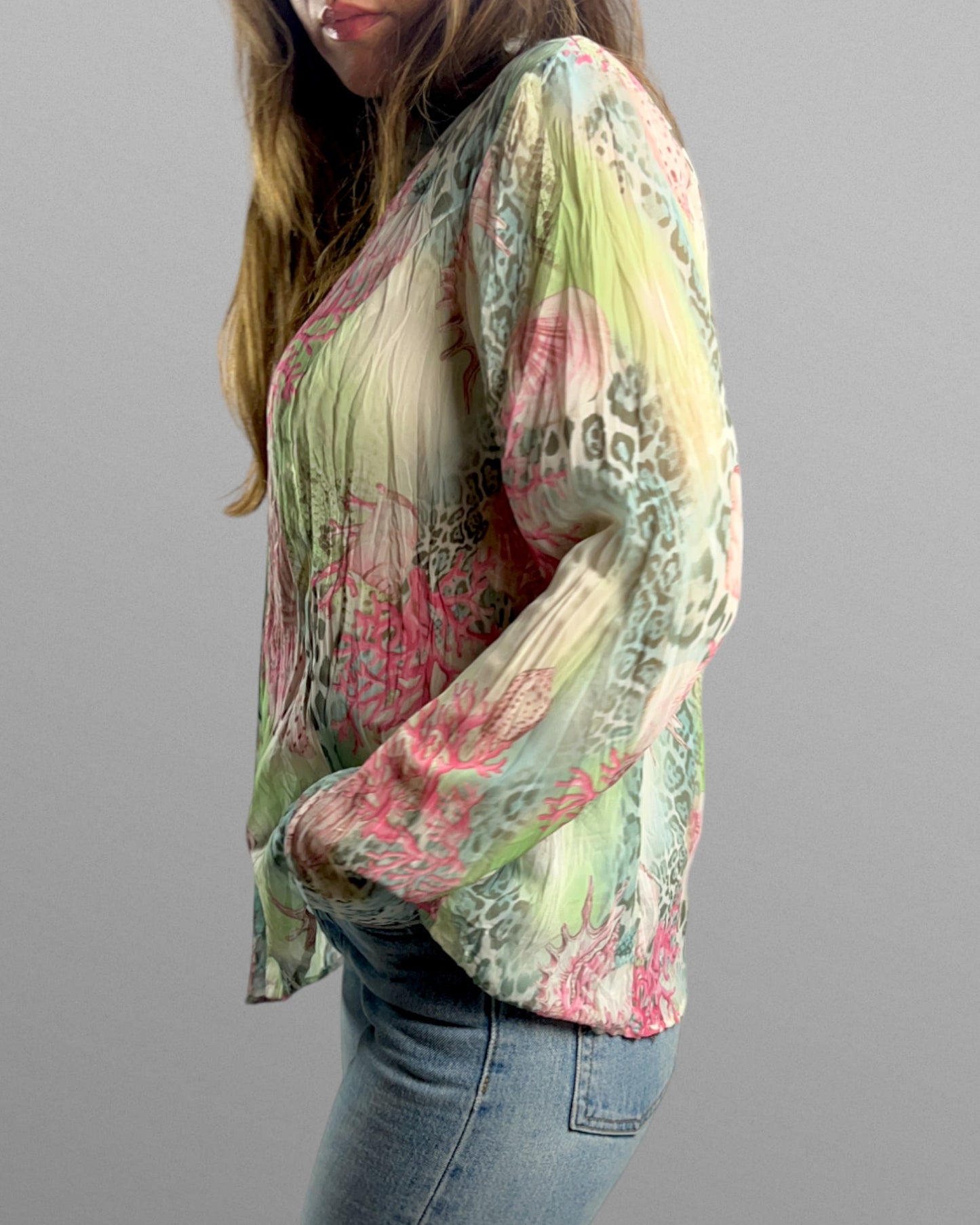 Blus i pasteller
