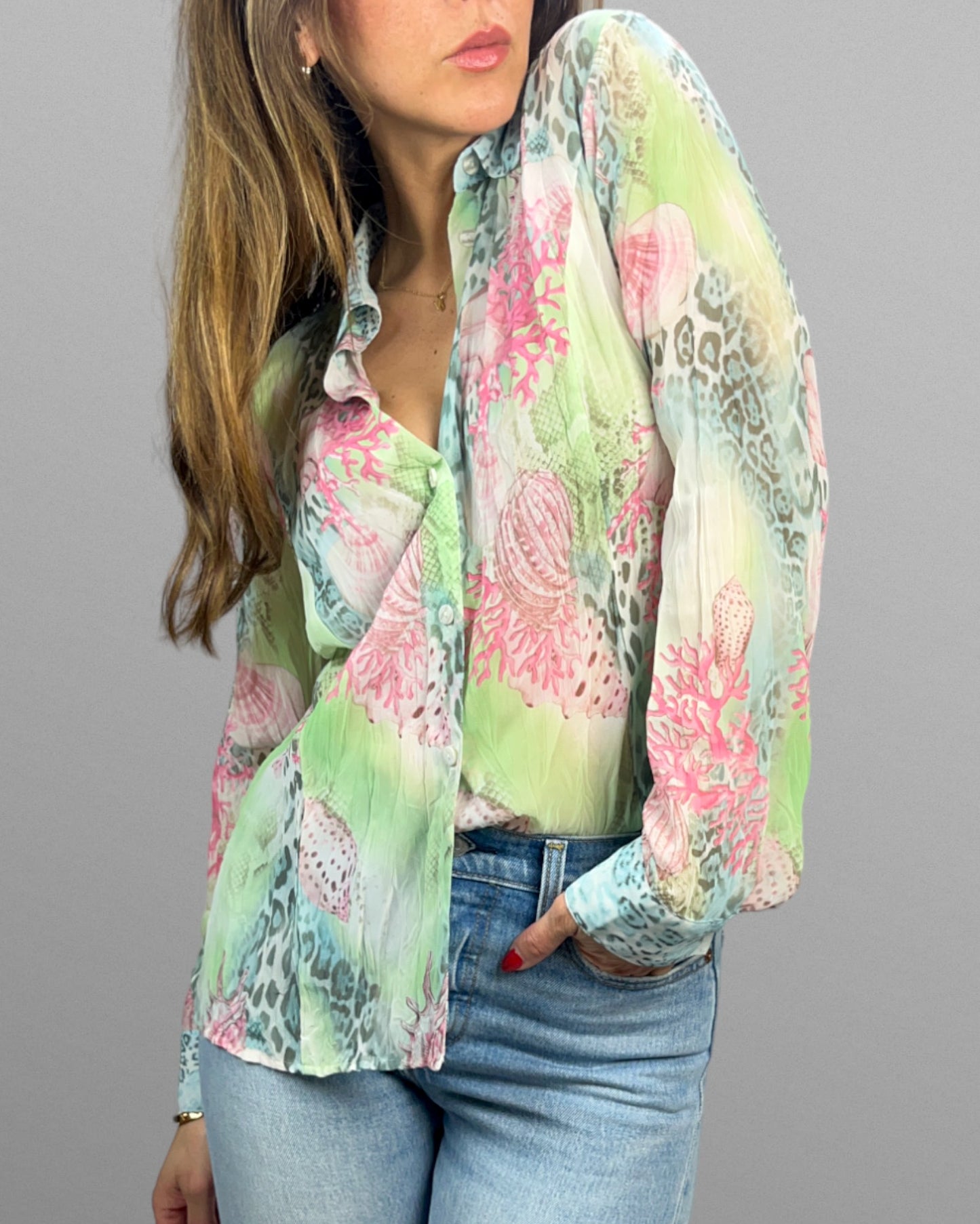 Blus i pasteller
