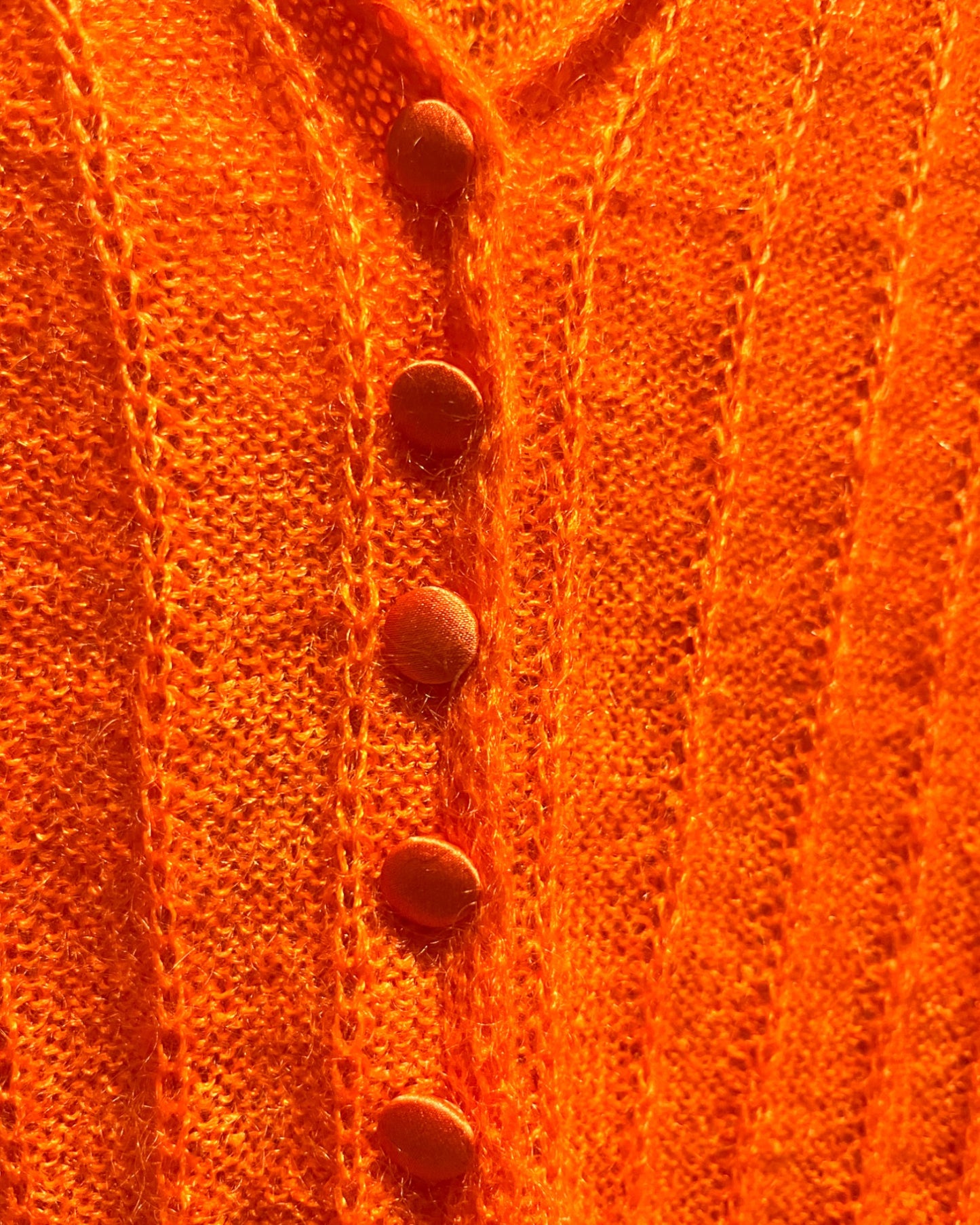 Stickad kofta mohair