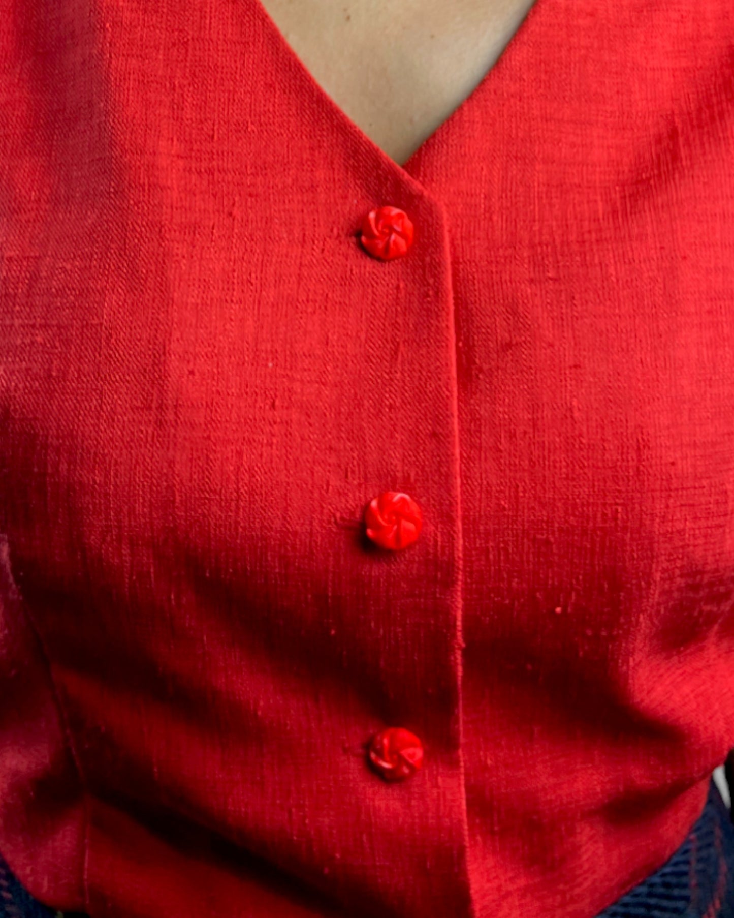 Röd vintage blus