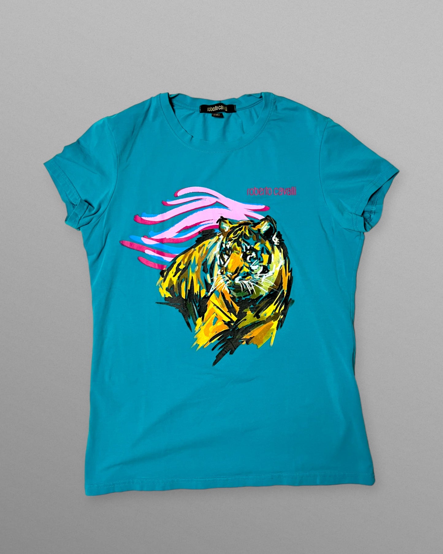 Turkos t-shirt Roberto Cavalli