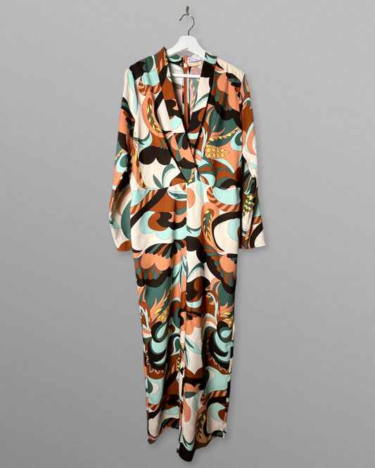Jumpsuit 70-talsmönstrad